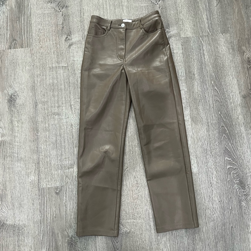 NWOT Wilfred Melina Leather pant (BROWN) - Picture 2 of 6